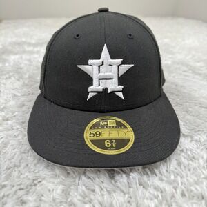 Houston Astros Hat Cap Fitted Men 6 7/8 59Fifty MLB Baseball New Era Streetwear
